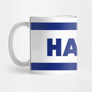 Haifa City in Israel Flag Colors Mug